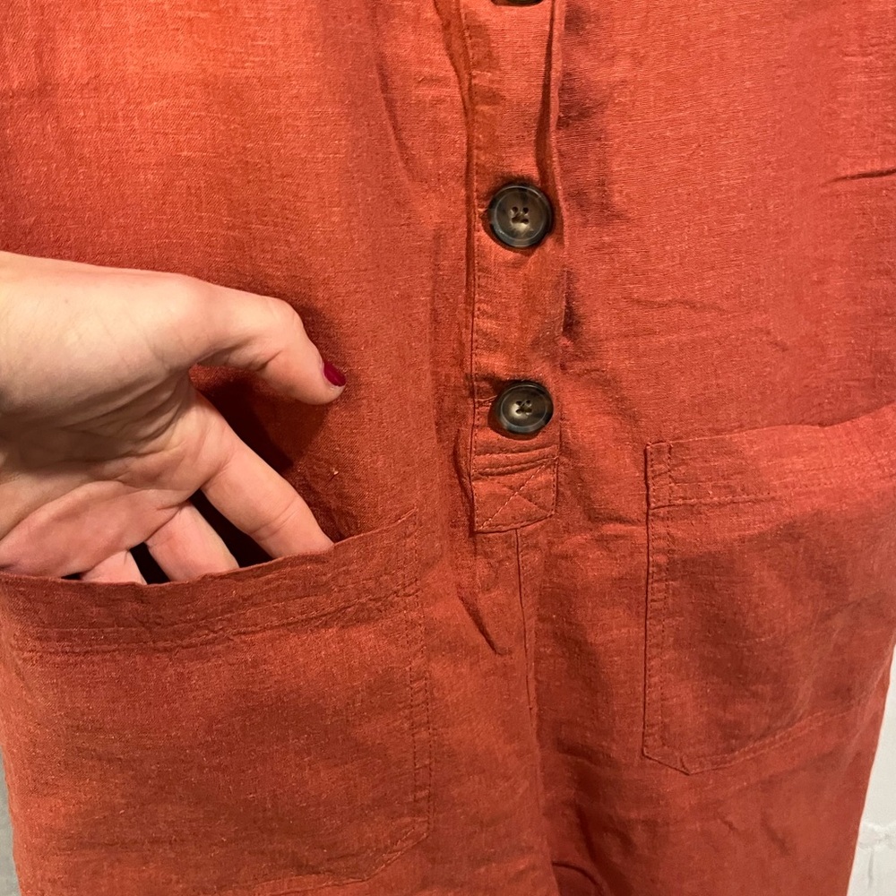 Marine Layer Sydney Button Front Jumpsuit - S - Picture 6 of 10